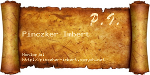 Pinczker Imbert névjegykártya